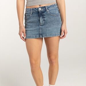 Denim mini skirt